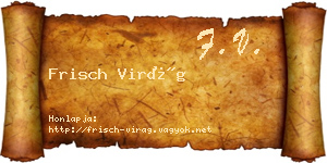 Frisch Virág névjegykártya