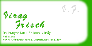 virag frisch business card